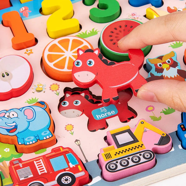 Little Play Mates™ - Montessori Smart Math Board Puzzle