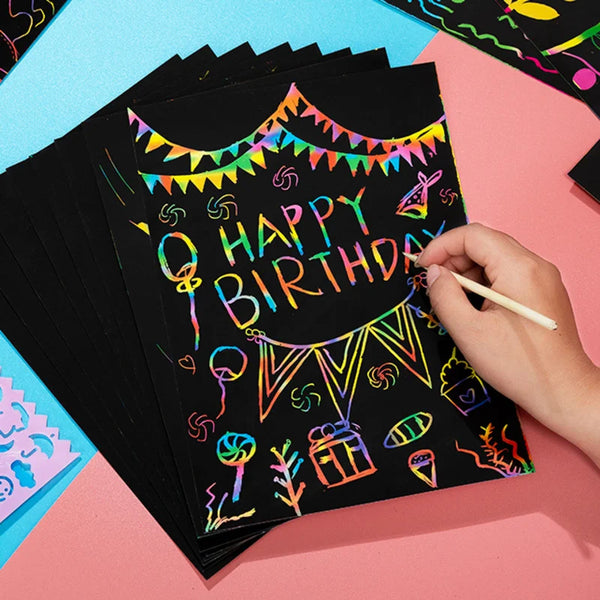 Magic Rainbow Scratch Art Paper 🌈🎨
